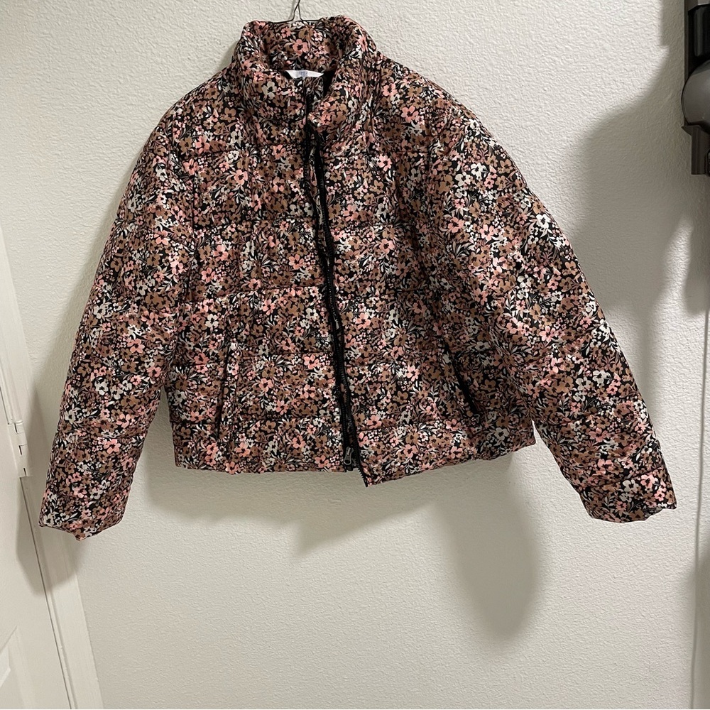 Floral Women's puffer Jacket